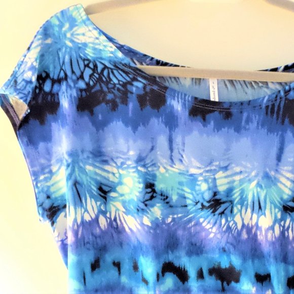 Passports Sleeveless Tie-Dye Dress Blouse Large - Picture 6 of 9